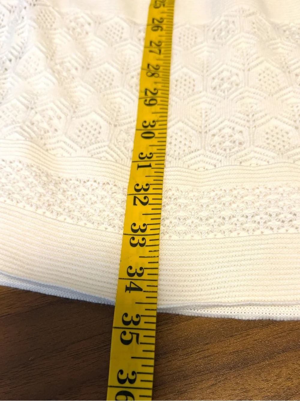 Lauren Ralph Lauren Cream Sleeveless Knit A-Line Pointelle Dress Size L